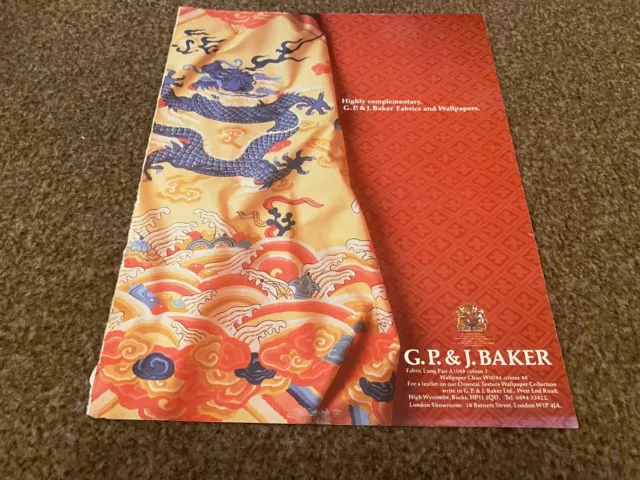 Int9 Advert 11X9 G. P. & J Baker Fabrics & Wallpapers