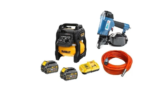 DeWALT 54V XR FLEXVOLT COMPRESSOR KIT INCLUDING BeA 557DC AND AIR HOSE