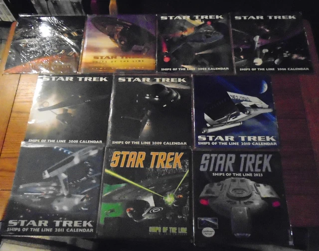STAR TREK SHIPS Of The Line Wall Calendar Lot of 10 GoodNew