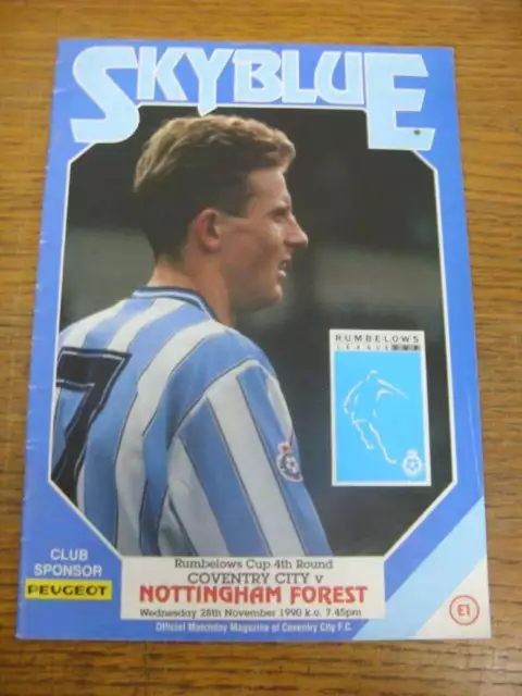 28/11/1990 Coventry City v Nottingham Forest [Football League Cup] (slight creas