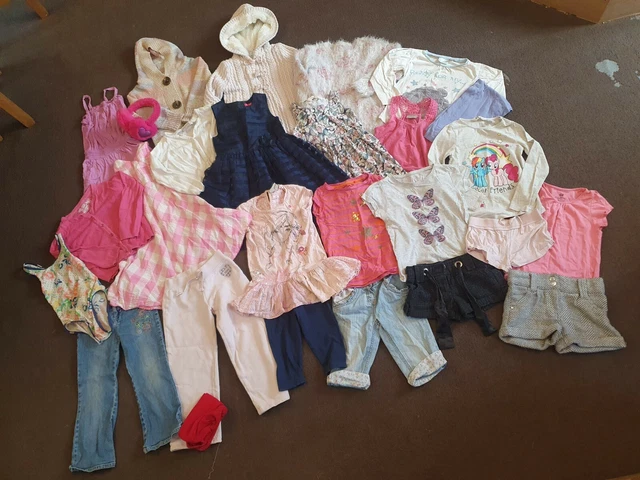Girls Large 4-5 clothing bundle inc next, h & m, john lewis, swimming costume