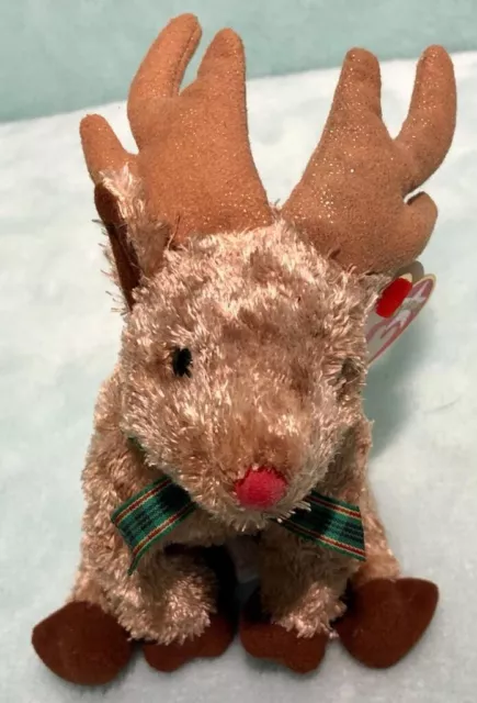 Ty Beanie Babies Rudy The Christmas Reindeer Vintage Retired Rare Toy Plush 2003