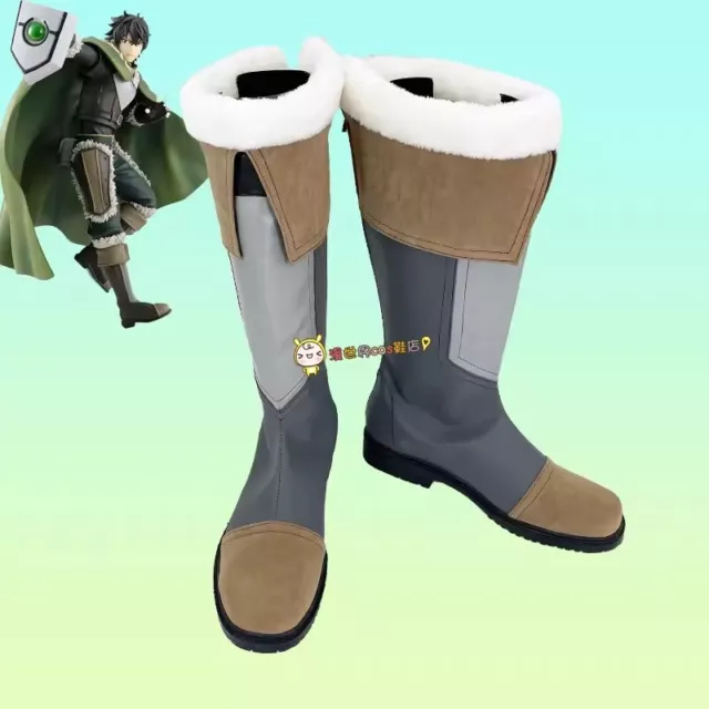 Scarpe Cosplay The Rising of the Shield Hero Naofumi Iwatani stivali gambe alte PU