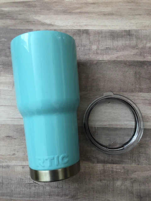 RTIC 30 Oz. Double Wall Stainless Insulated Tumbler w/ Lids -Turquoise *Used 1x*