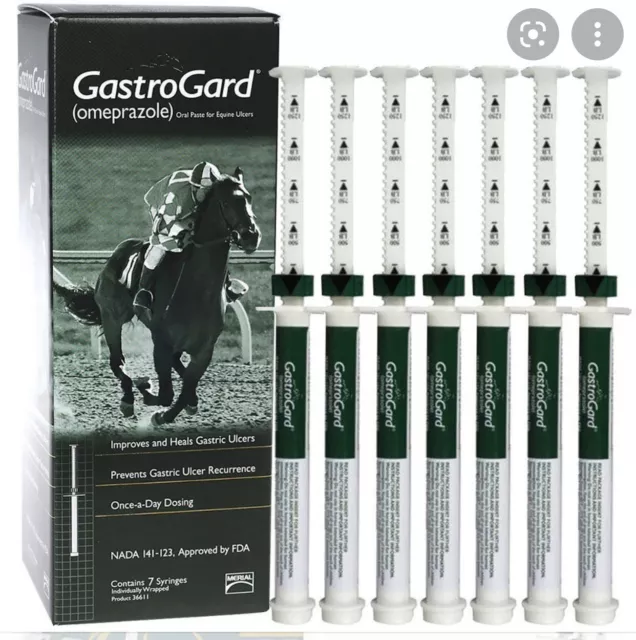 ULCERGARD/GASTRO GARD 7 Pack Oral Paste for Horse 1.8mg .22oz EXP 01/