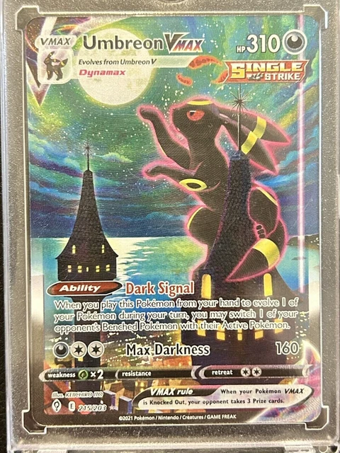 Pokémon TCG Umbreon VMAX Evolving Skies 215/203 Holo Secret Rare MINT