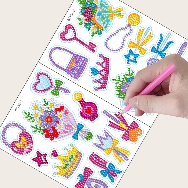 2pcs Diamonds Art Mosaic Stickers Paint by Numbers DIY Home Decor (BT135)
