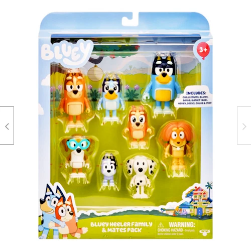 Pack Famille CoComelon - 8 Figurines JJ, Maman, Papa, Bingo, Grands-parents, TomTom, YoYo - Neuf Sous Blister