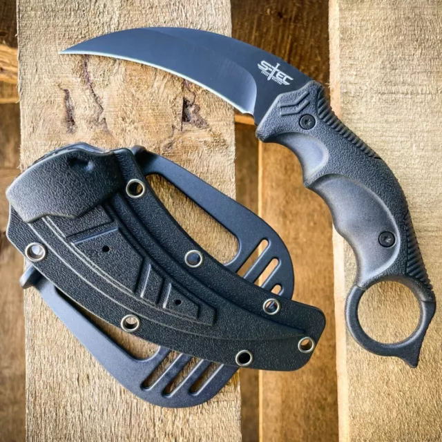 7.5" Military Tactical Hunting COMBAT Karambit FIXED BLADE KNIFE Survival EDC