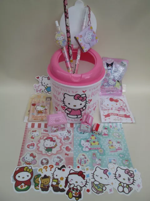 Brand New Super Cute  - HELLO KITTY Bundle Gift Set with Stationary & Desk Bin