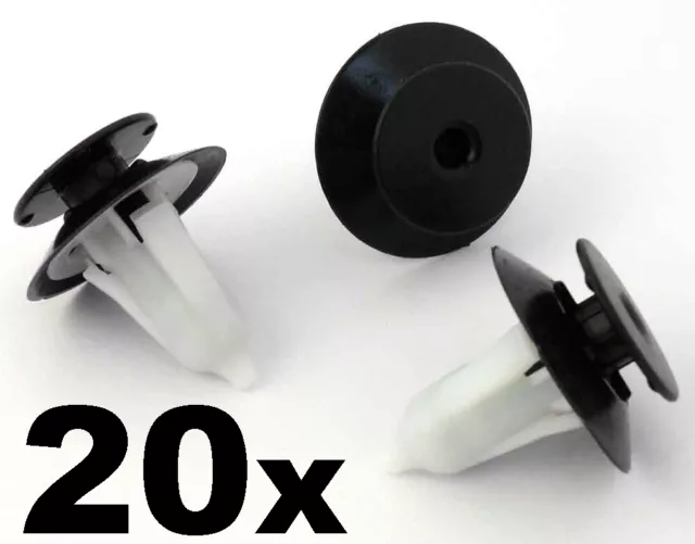 20x Ford Door Card Clips, Plastic Trim Clips for Puma, Ka, Fiesta MK4, 1020732