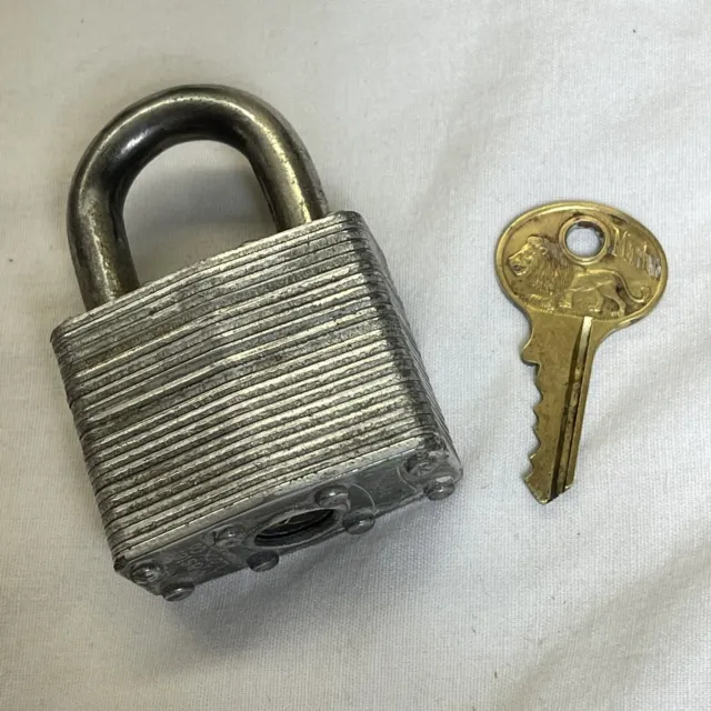 Vintage No. 1 MASTER LOCK Co. Milwaukee, WI ~ Pad Lock with Lion Key