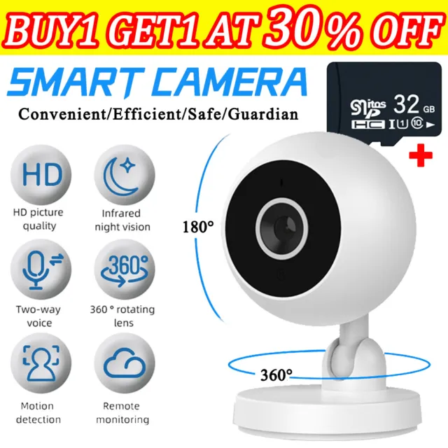 1080P IP Security Camera Wireless Indoor Home WIFI 360° Night Vision Monitor -A2
