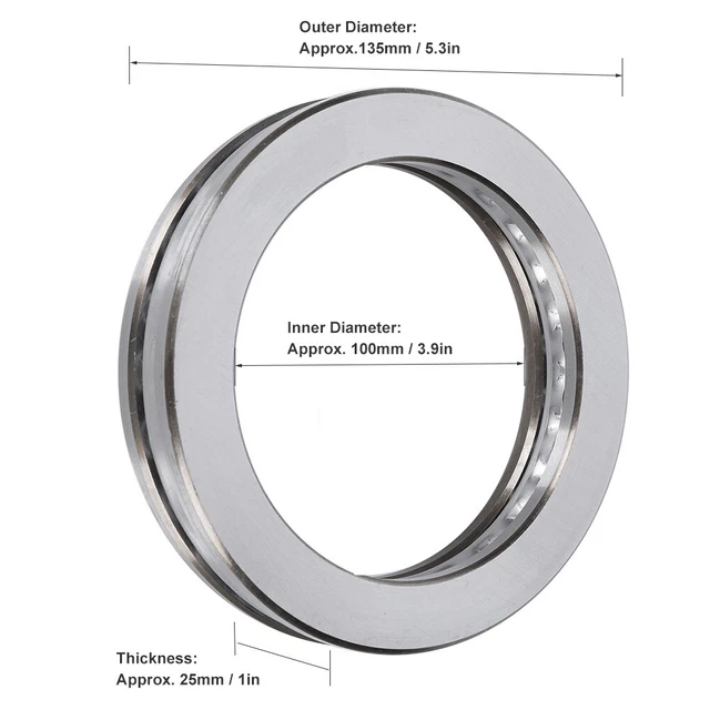 2RS Axialdruckkugellager Mechanisches Zubehör Stanzkäfig Geräuscharme