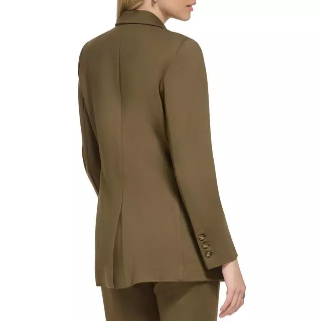 Calvin Klein Womens Notch Collar Office Double-Breasted Blazer Jacket BHFO 1248 2