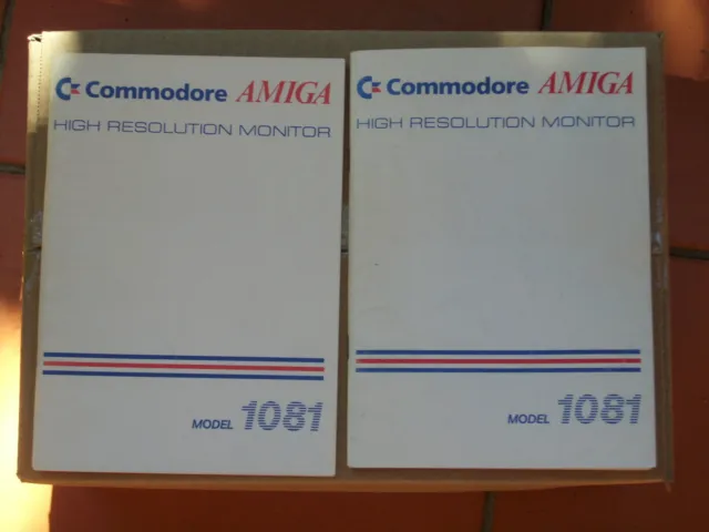 Commodore Amiga monitor 1081 Users Guide Instruction Manual x 2
