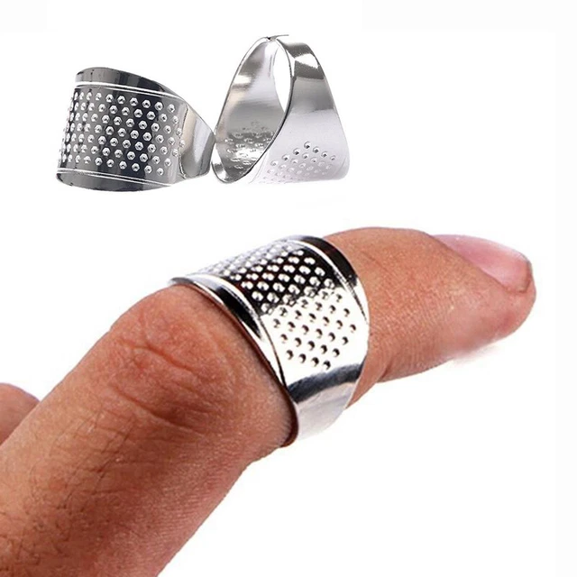 Anillo protector de dedos con aguja de coser de metal ropa suministro de acolchado
