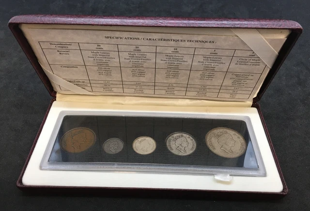 1908-1998 Canada 90th Anniversary in Antique Finish Silver Coin Set w/COA & OGP