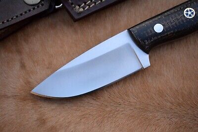 Custom Hand Made 8  Inch 1095 Steel Hunting Camping Bushcraft Knife With Sheath