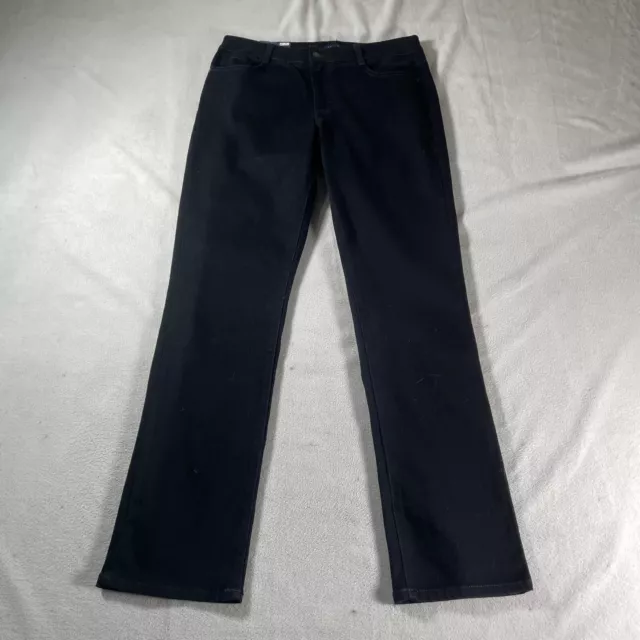 Bandolino Pants Womens 10 Amy Black Stretch Denim Straight Leg Casual New 31x30