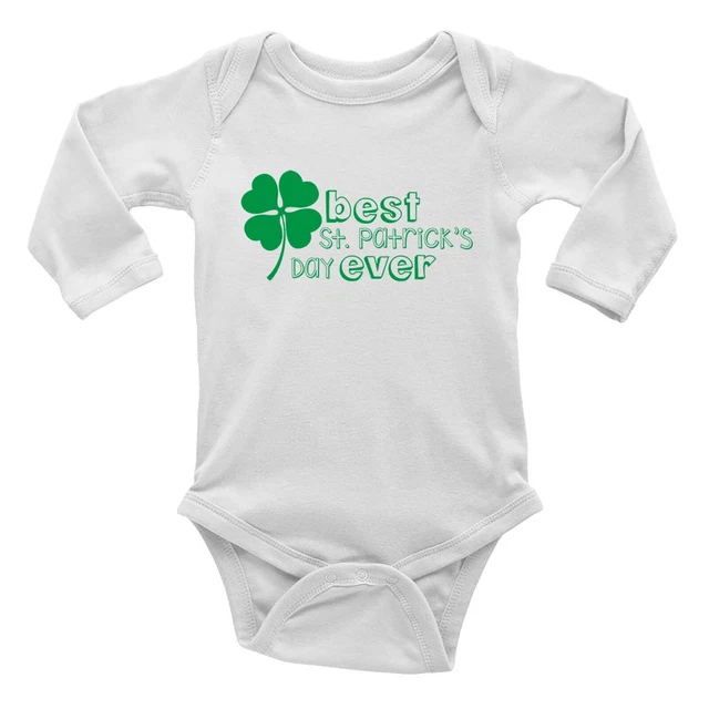 St Patricks Day Baby Grow Vest Bodysuit Best St Patricks Day Ever Girl Gift L/S