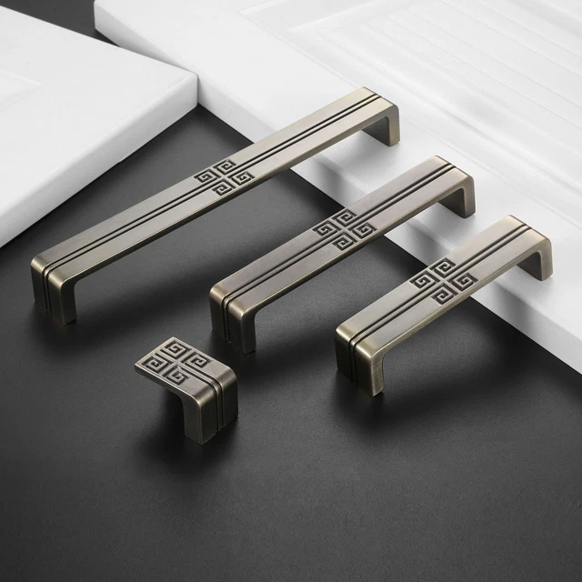 Furniture Handle Wardrobe Cupboard Drawer Knob Cabinet Door Pull Hardware &Screw