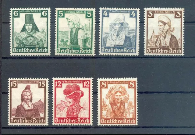 DR-3.Reich 588/594 TRACHTEN KURZSATZ** MNH POSTFRISCH 48EUR (73126