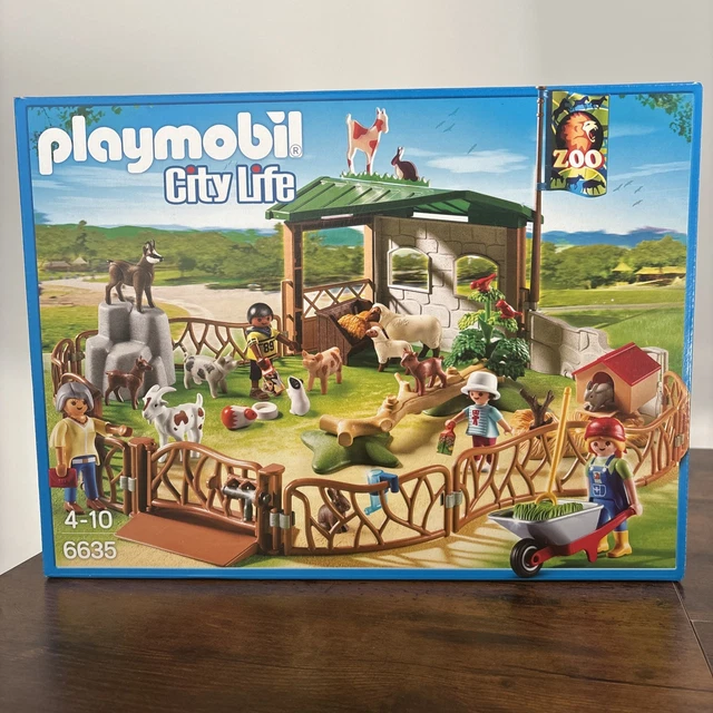Playmobil Vintage 3435 – Parc Zoologique Avec Animaux Savane Et Personnages – City Life 1981
