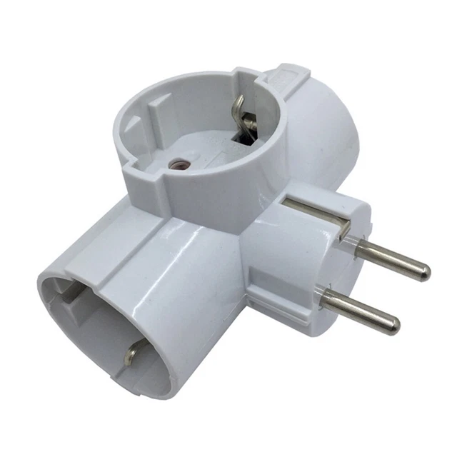 Prise Adaptateur 1pcs Fort Blanc 3-Hole ABS Matériel Chambres à Coucher