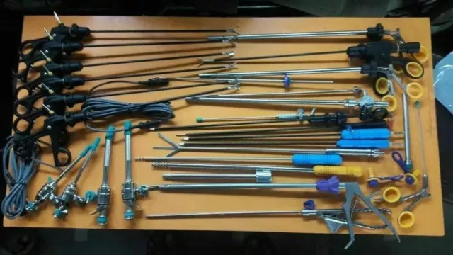 34pc Laparoscopic Grasper Scissors Surgical Complete Endoscopy Instruments Set