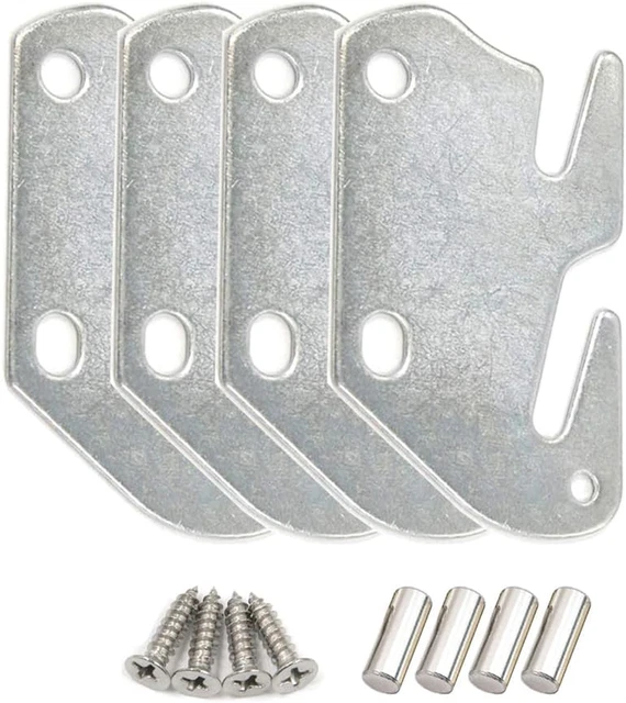 WOOD BED PLATES Wood Bed Rail Hook Plates for Bed Frame Bracket