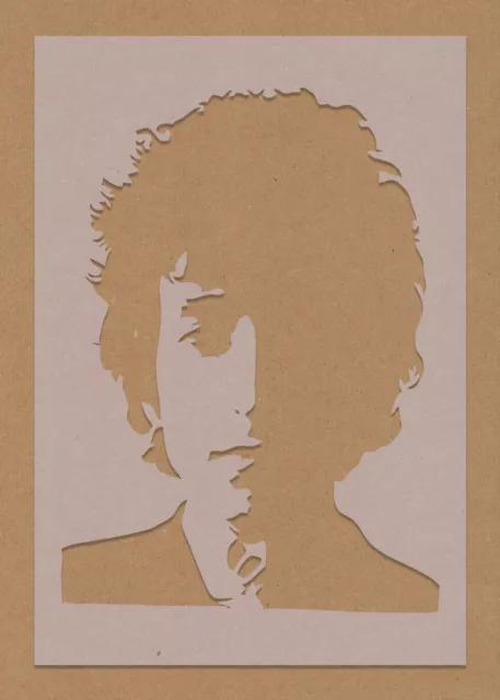 Bob Dylan Stencil Celebrity Rock Star Shabby Chic Vintage