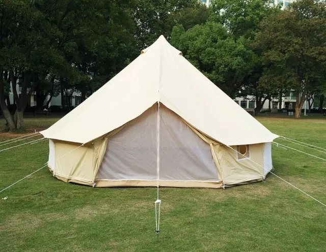 TENTE DE GLAMPING de tente de cloche de toile imperméable 3/4/5/6M Bell  Tent EUR 802,80 - PicClick FR