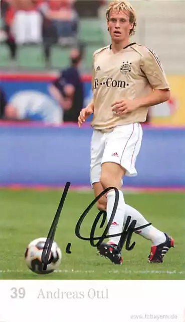 Andreas Ottl Original Autogrammkarte FC Bayern München - ca.9cm x 16cm