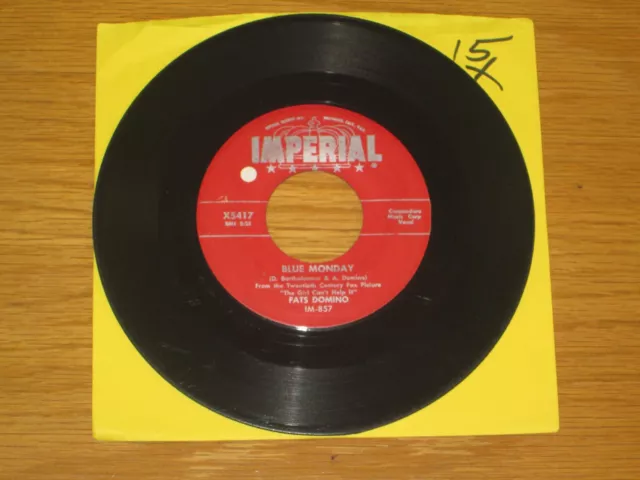 R&B/R&R 45 Rpm - Fats Domino - Imperial 5417 - "Blue Monday / What's The Reason"