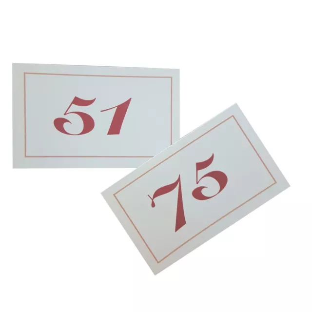 Números de Mesa Doble En Cartulina De 51-75 Leone