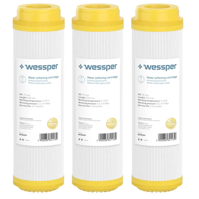 3x Wasserfilter Kartusche 10" Antikalk Patrone Kalkfilter Wasserenthärtung