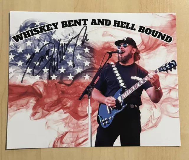 HANK WILLIAMS JR HAND SIGNED 8x10 PHOTO AUTOGRAPHED COUNTRY LEGEND VERY RARE COA