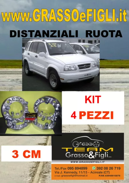 kit 4 Distanziali Ruota For Suzuki Grand Vitara 1999 -> 2005 30 mm Wheel Spacers