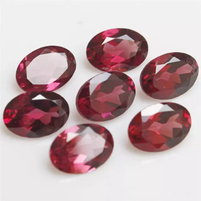 Wholesale Lot 7x5mm Oval Facet Natural Malaya Garnet Loose Calibrated Gemstone