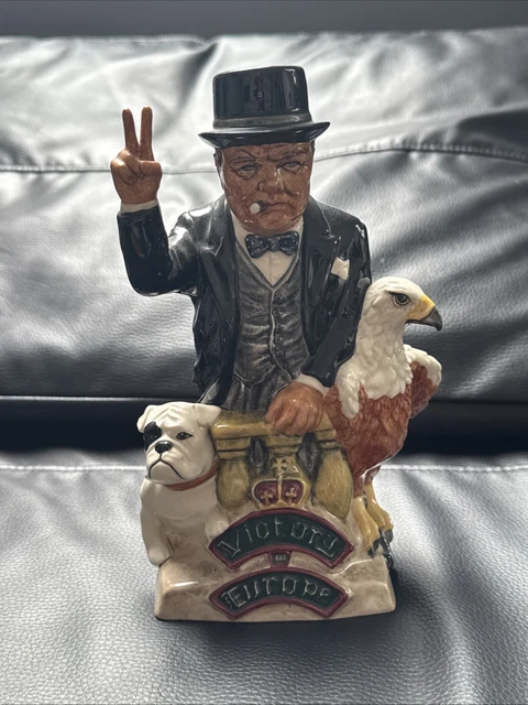 Pichet Personnage Kévin Francis Winston Churchill édition Limitée – Little Winston, N°68/2500, Figurine Historique En Céramique Multicolore