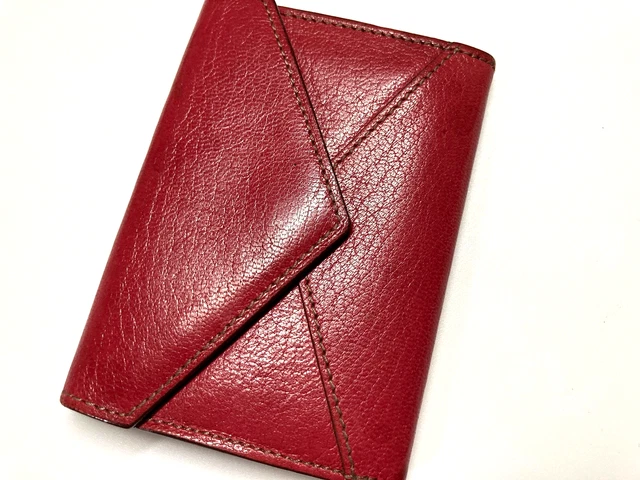 CARTIER VINTAGE LES Must Cc Cartera De Monedas De Cuero Plegable