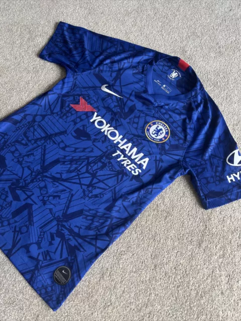 Chelsea Football Shirt Mens Small Home 2019 2020 Blue Nike Dri Fit Kit Yokohama