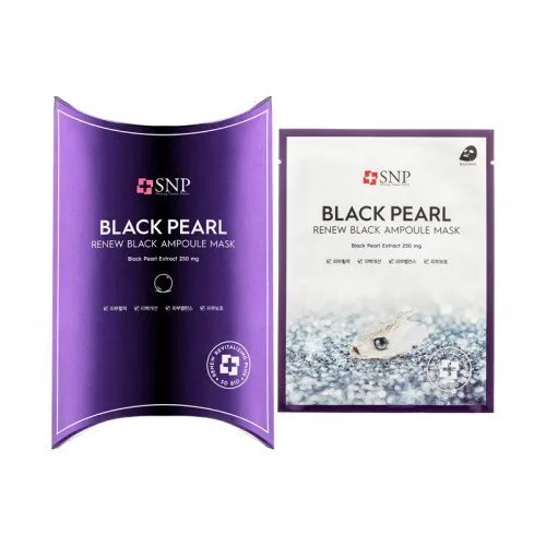 SNP Black Pearl Renew Black Ampoule Mask Gesichtsmaske Antialterung 10pcs