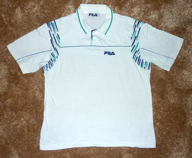 FILA BORIS BECKER BB Polo shirt Tennis US S - D 48 - 1988 Queens Wimbledon