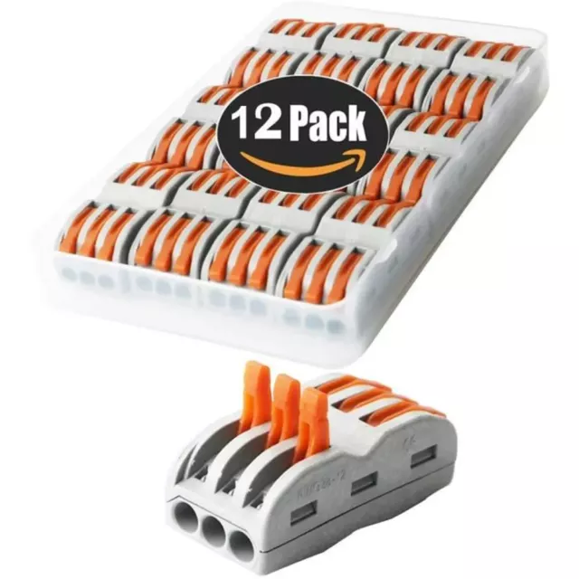 12 Pièces Bornes de Connexion Automatique, Boîte de dérivation ,Rapide Connecteu