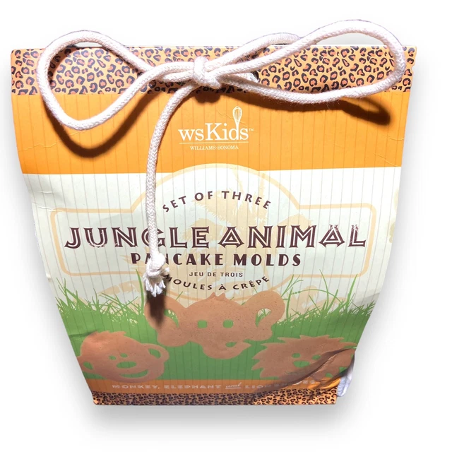 Moldes para panqueques Williams Sonoma animales de la selva - conjunto de 3 monos, elefantes y león