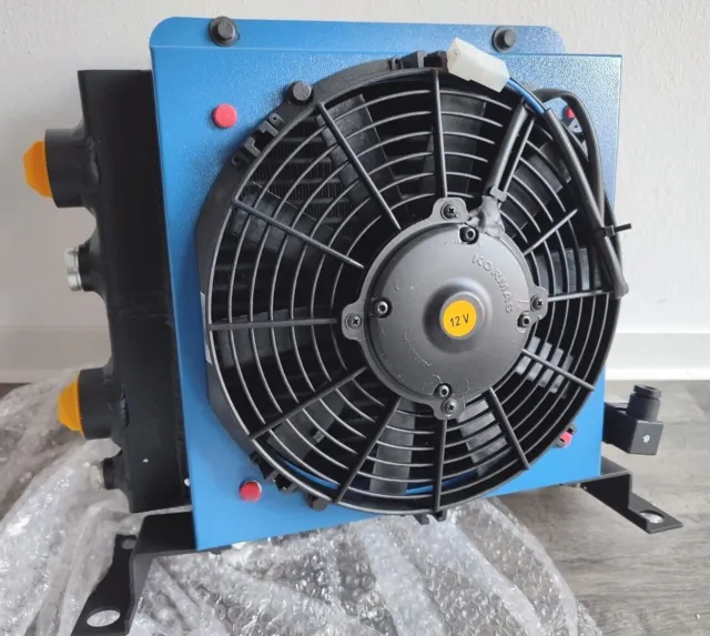 Hydraulikölkühler Ölkühler Lüfter Luftkühler 100-140L/min Thermostat Oil Cooler