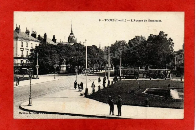 CPA animée TOURS - L'Avenue de Grammont