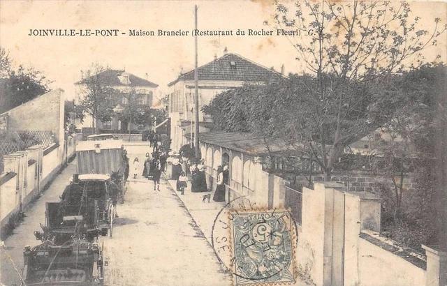 Cpa 94 Joinville Le Pont Maison Brancier Restaurant Du Rocher